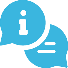 Icon contact us bubbles