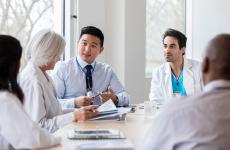 Healthcare professionals in a meeting