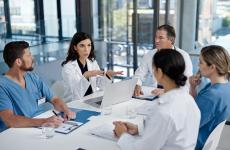 Healthcare professionals in a meeting