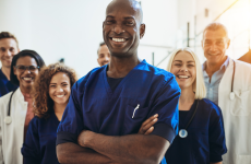 Photo of smiling healthcare workers