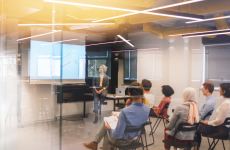 Stock photo of people in a conference room