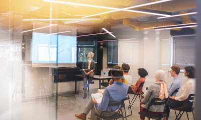 Stock photo of people in a conference room