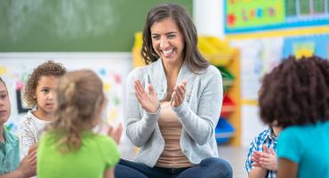 Smiling preschool teacher