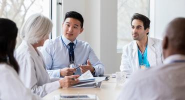 Healthcare professionals in a meeting