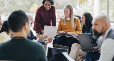 Group of teachers working around a table