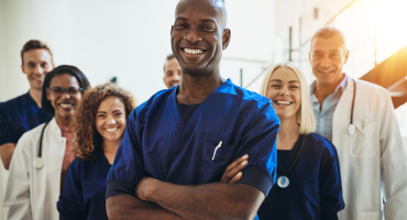 Photo of smiling healthcare workers