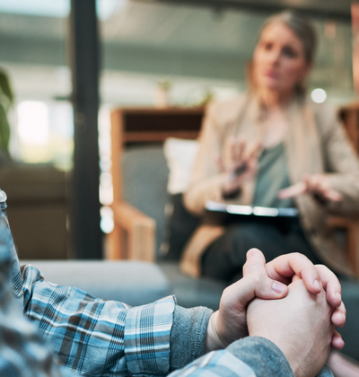 Professional with client