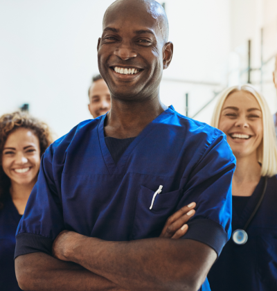 Photo of smiling healthcare workers