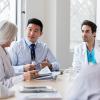 Healthcare professionals in a meeting