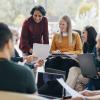 Group of teachers working around a table